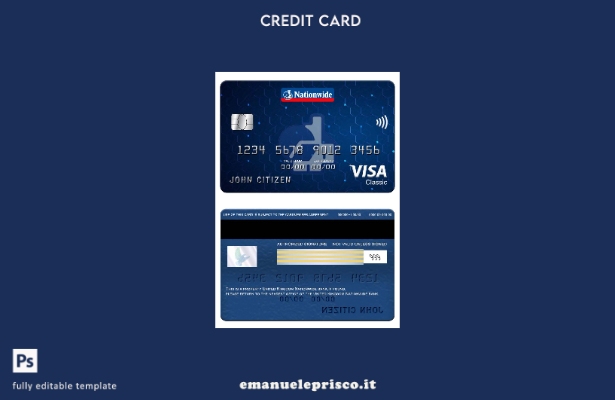stile verificato Modello di carta classica per visto bancario nazionale del Regn